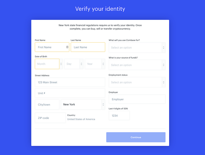 Verify your identity (depending on state of residence)