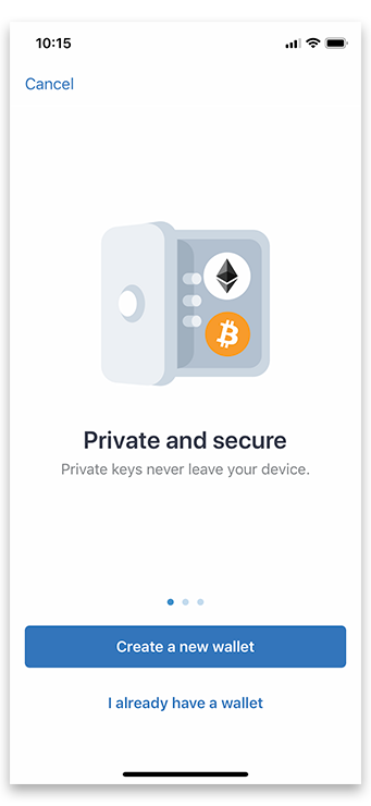 Download the Trust Wallet app, select “Create a new wallet”